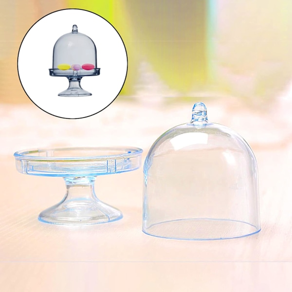 12 stycken Mini Kaktårtställ, Mini Transparent Tårtställ, Fo