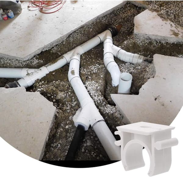 200 stk PVC vannrørklemmer U-brakett for PEX-rør Plasttilbehør