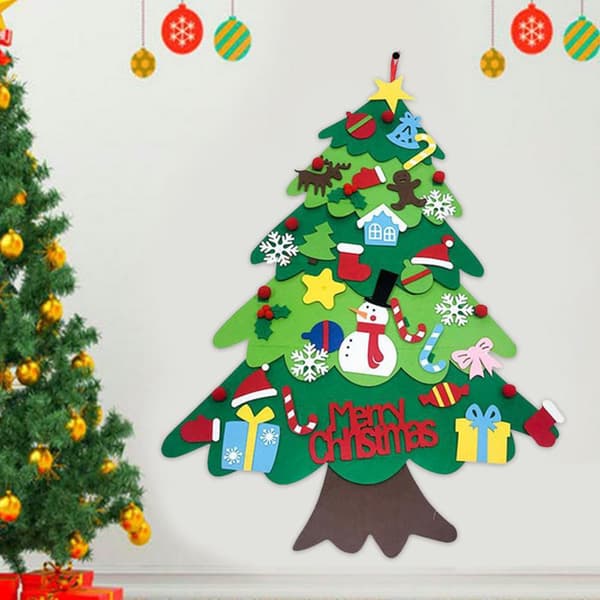 Filtet Juletræ - 3.2 FT 3D DIY Sæt til Børn med 32 Stykker