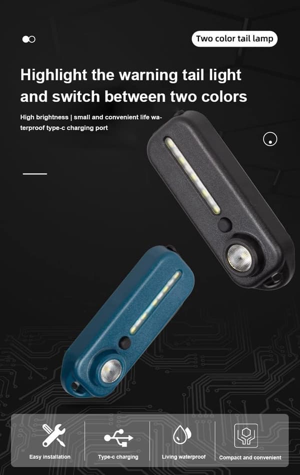 Liten superlys LED-nøkkelringlommelykt med 5 lysmoduser