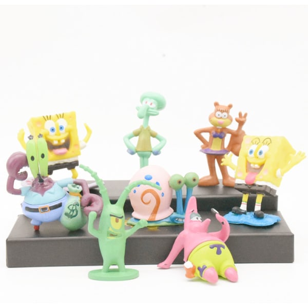 8 Sponge Baby Movie Delfin Star Octopus Crab Boss Toy Handmad