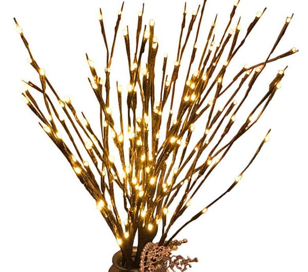 3 stk LED simuleret gren blomsterarrangement lysstreng