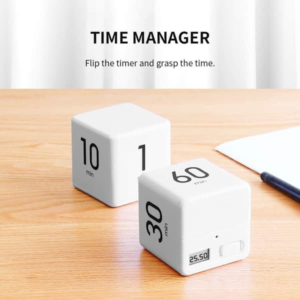 (Hvit 15-20-30-60 Minutter) Kjøkken Timer, Terning Timer Stoppklokke og