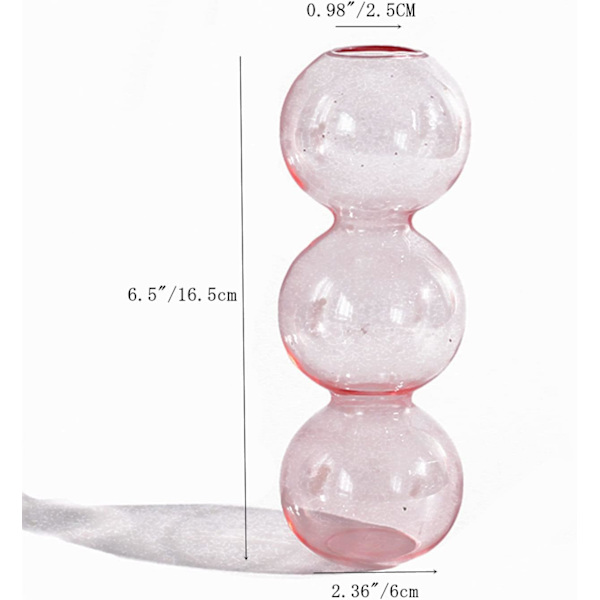 Hydroponisk Blomvas, Tre Klot 16,5 cm Hög Transparent Växt G