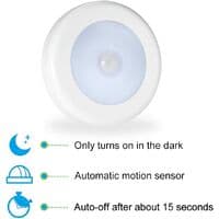 (6 Pak) LED-lamper med bevægelsessensor, Bevægelsessensorlampe, La