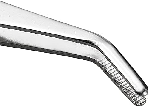 2 par med 12 cm rustfrie ståltang med buede tannede spisser Pro