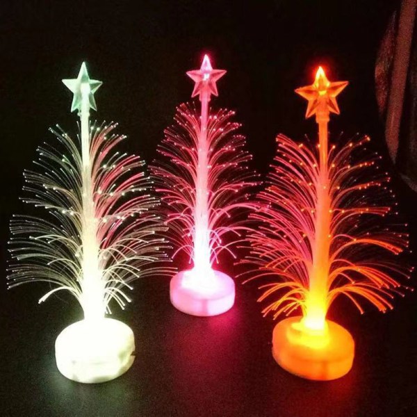 1 stk Farveskiftende Jule juletræ LED Lys Lampe Hjemmefest