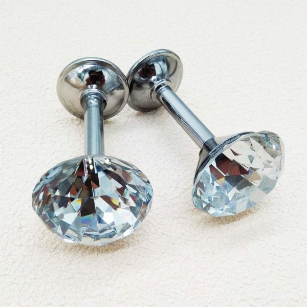 Klare Diamant Krystall Gardinholdere, 2 stk. Veggmontert Ta DXGHC