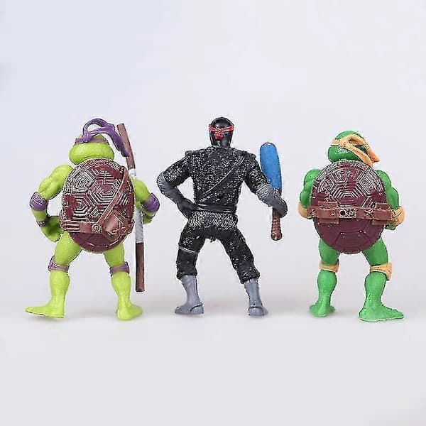 6 stk. ninja turtles sæt actionfigur ninja turtles legetøjssæt plastlegetøjsfigursamling, ta