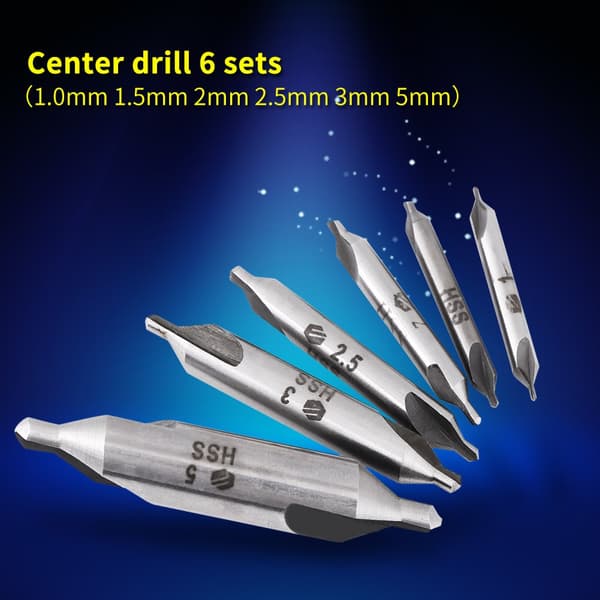 6 flade borebits, velegnet til 10, 12, 16, 18, 20 og 25 mm DXGHC