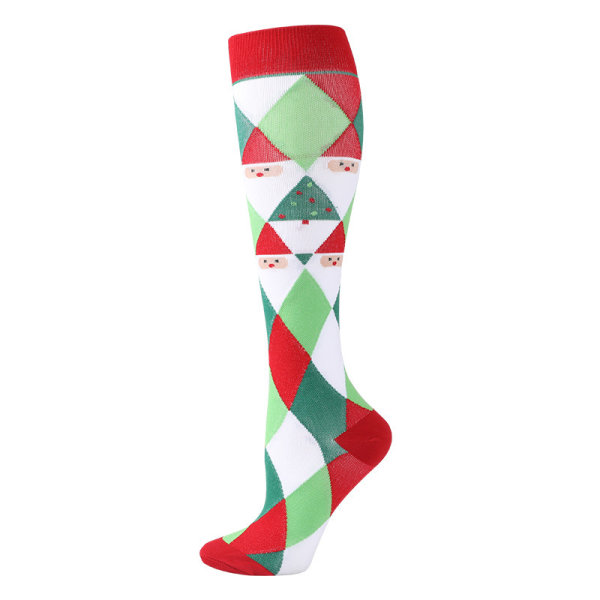 6 par julelår høje sokker stribet over knæstrømper Vedr