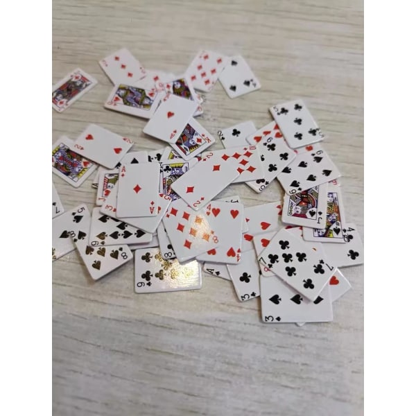 Mini Poker - 54 Card Travel Game, Poker Cute Mini Doll House 1:12