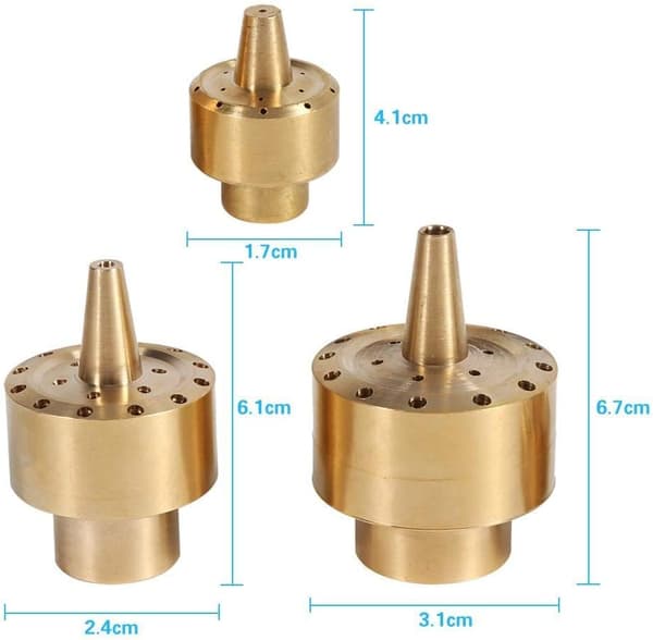 1/2\" Sprayhode i gullmessing for hagefontene, dam, tåke
