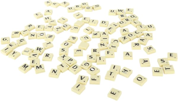 100 stk Træ Scrabble Bogstaver, Scrabble Bogstaver til Håndværk, DIY