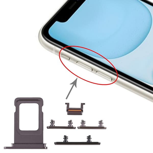 SIM-kortfack + Sidoknapp för iPhone 11 DXGHC