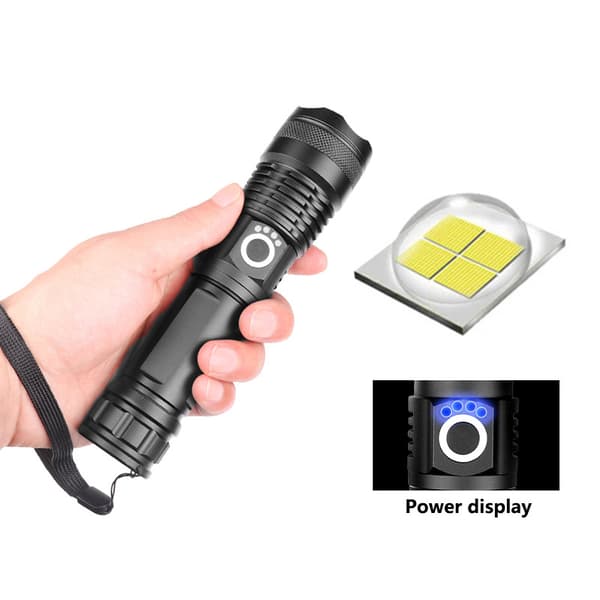 USB-opladelig xhp70 nødblysflashlight p50 stærk li