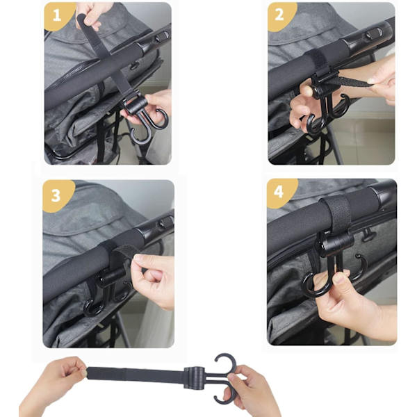 2-pack Buggy Clips Vagnklämmor Spädbarnsväska Klämmor, Vagnklämmor