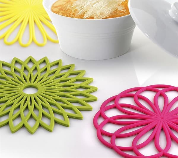 Silikon Multi-Bruk Blomst Trivet Matte (Set med 3 pakker) Premium Kvalitet