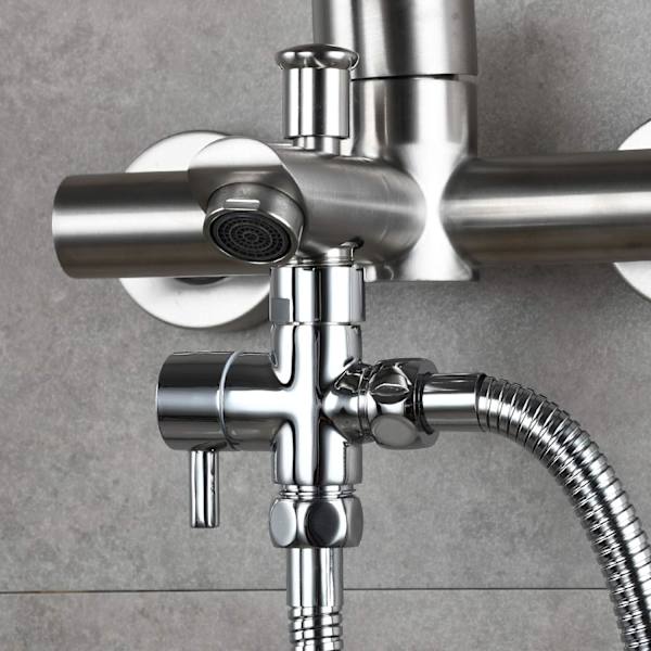 Solid Messing 3-Vejs Ventil G1/2\" Håndbruser Bruser Komponenter Unive