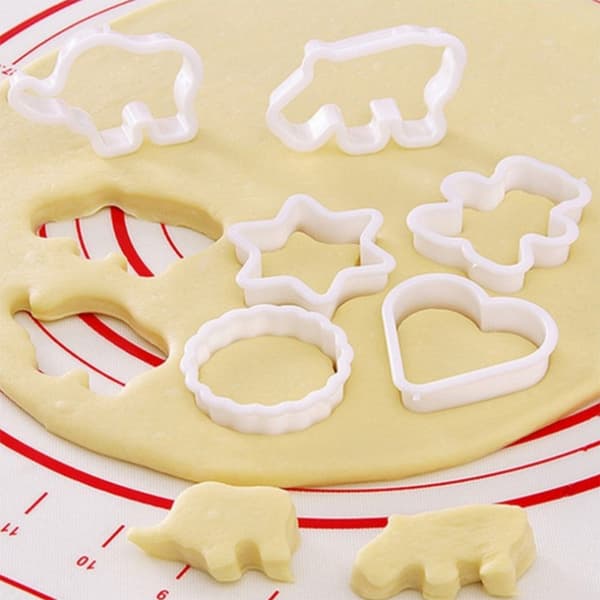 Plastikkageform Sæt med 6 stykker Tegneserie Hjerte Cookie Frui