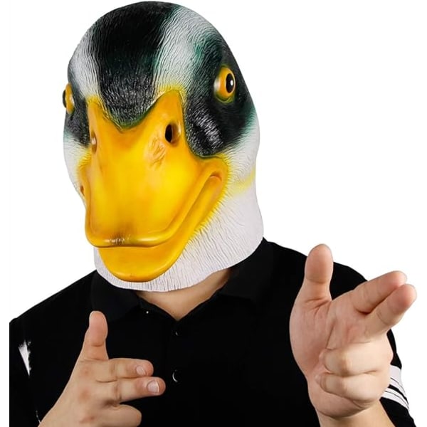 Deluxe Halloween Mask And Head Mask Latex Animal Mask Fancy Duck