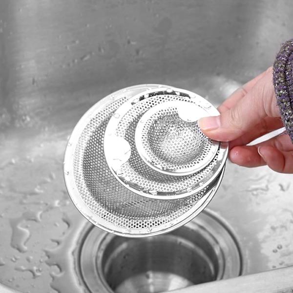 Rustfritt Stål Sink Sil - To-pakning (5 CM)