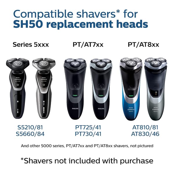 Philips Norelco 5000-serie barberhode-erstatninger, SH50/52