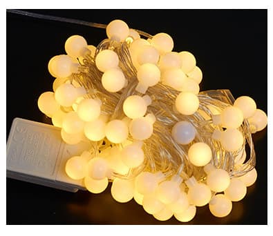 LED frostet liten kulelampe stemningslampe camping kobbertråd