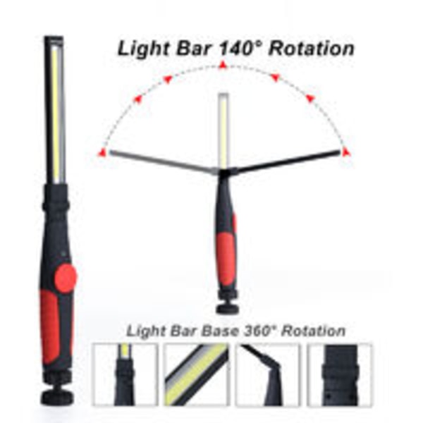 Työmaavalaisin 2PC 15W 700 lumenia 3000mAh COB-lamput - punainen