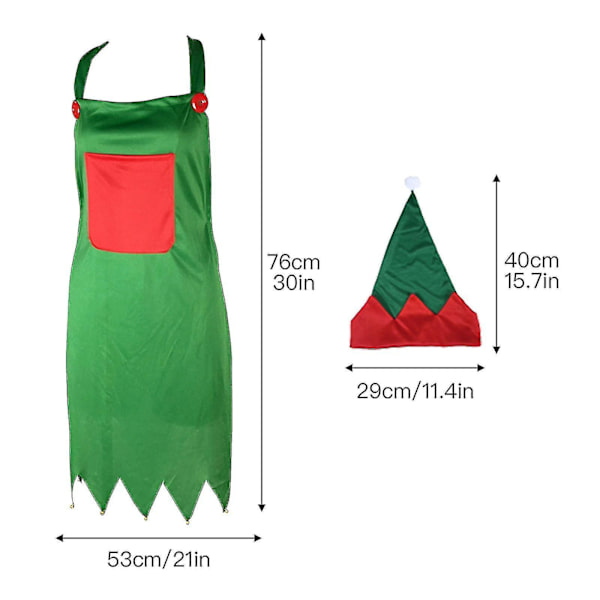 Röd Förkläde Festival Tillbehör Jul Non-woven tomte dekoration