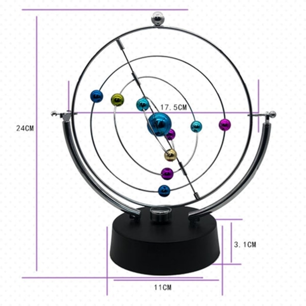 1-osainen elektroninen Perpetual Motion Desk -pöytälelu Kodinkoristeet, Ni