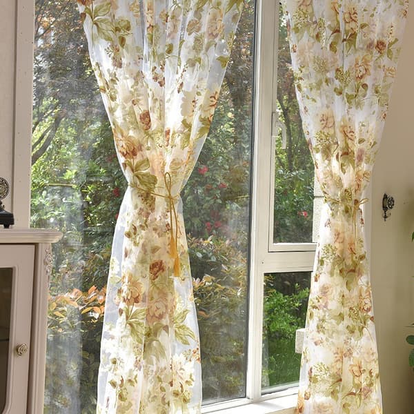 100*250cm vakker rosetyllgardin stue soverom f