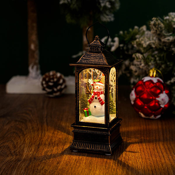 4 stk. Julepynt Lanterner Vintage Henge Snøklode La