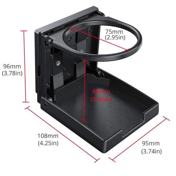 2 stk. Universel Justerbar Foldbar Kopkopholder Sort Bil Drik