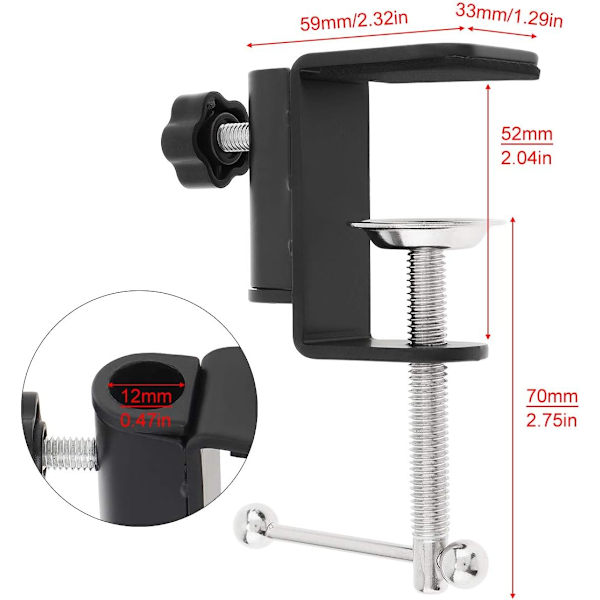 C-Mount Fäste - Super C-Mount Klämma - Robust Skrivbordsfäste - D