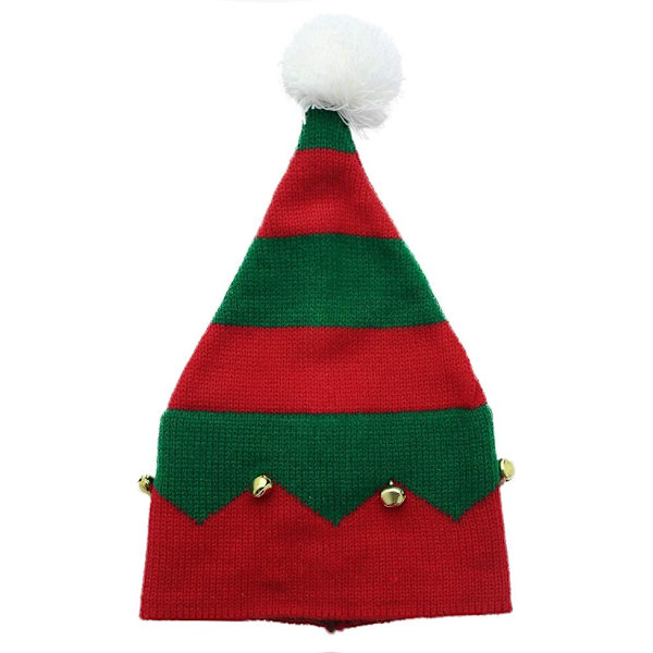 Julklappsmössa för barn Stickad jultomtemössa med P DXGHC