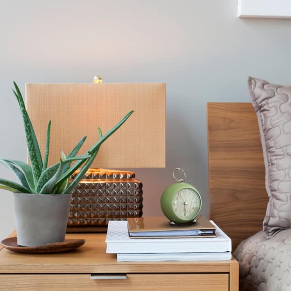 (Vihreä) Retro Analog Herätyskello Kaksoiskelloherätyskello ilman