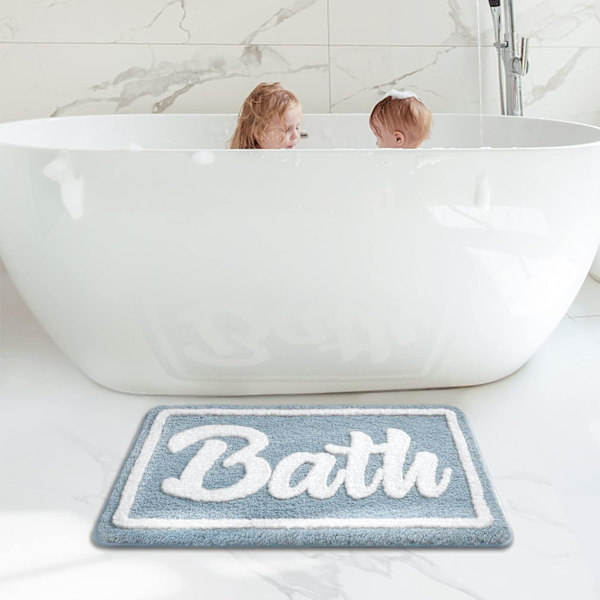 Halksäker Badmatta, Mjuk Mikrofiber Badrumsmatta, Vattenabsorberande