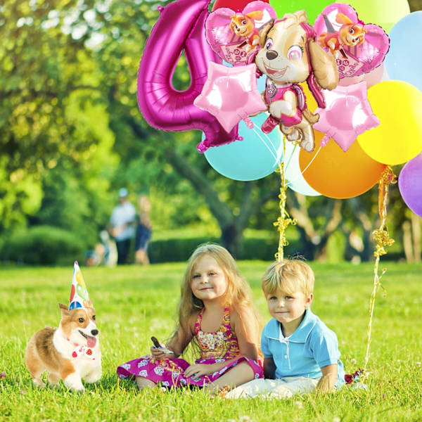 Födelsedag Ballon Rosa Ballon Paw Patrol Ballon Flickfödelsedag