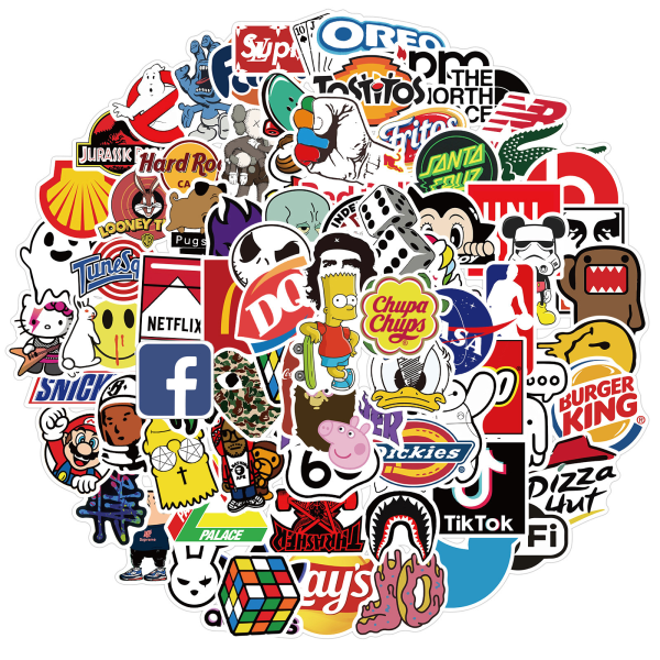 Laptop Stickers Pack 100pcs Cool Stickers Variety Vinyl Car Stick