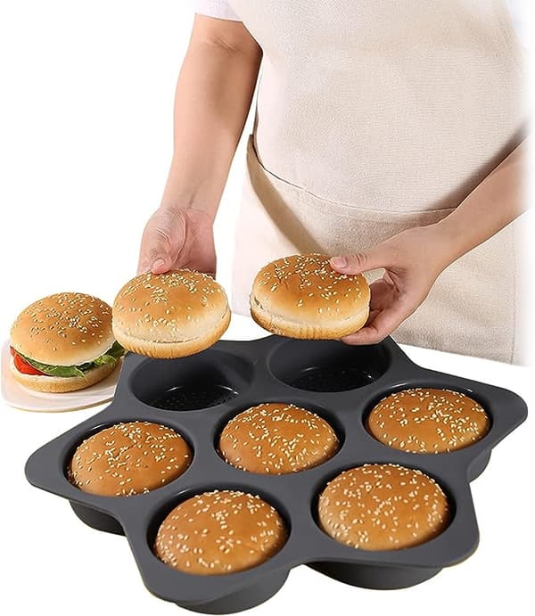 7 lige 4 \" runde silikone hamburgerform brød kage køkken bage