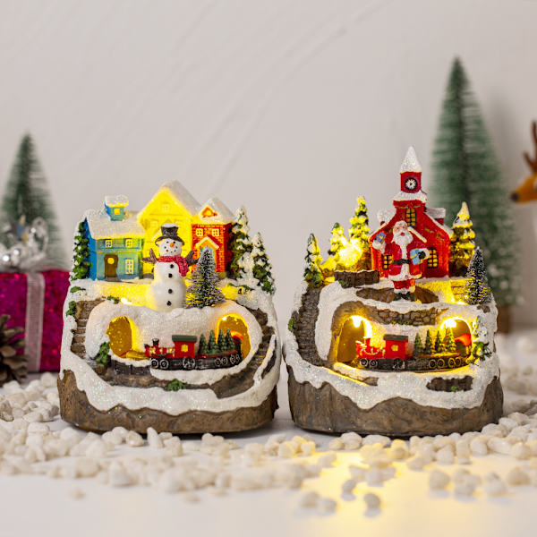 Roterende julepynt i harpiks med koncertdekorationer