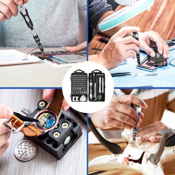Præcisionsskruetrækker Sæt 122 Dele Magnetisk Drev Kit Elektronisk