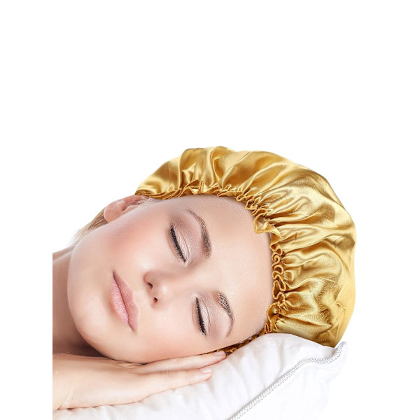 6 stk. Sovehette i Satin, Myk Elastisk Natthette