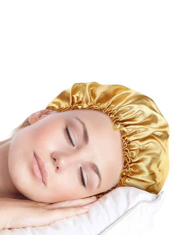 6 Stk. Sovehue Satin Bonnet Sovehat Blød Elastisk Nat