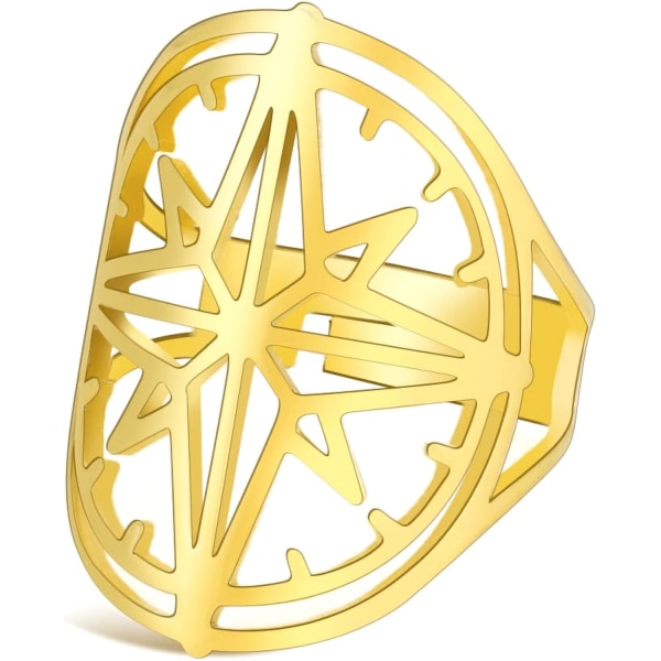 North Star Ring för kvinnor Flickor Star of Polaris Astrology Adjusta