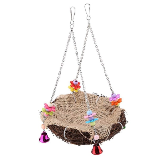 Parrot bird small pet toy rattan bird nest gnawing swing stand ca