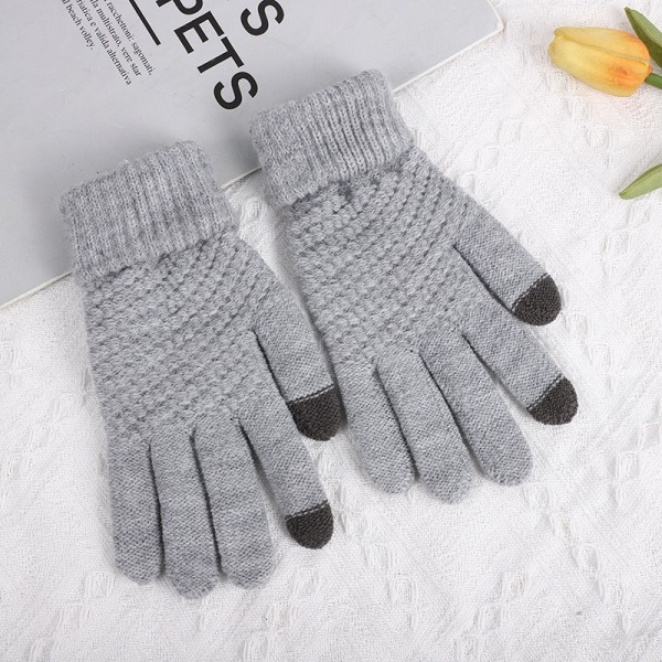 1 Par Neutrals Vinter Touchscreen Handsker Varme Fleeceforet Kn