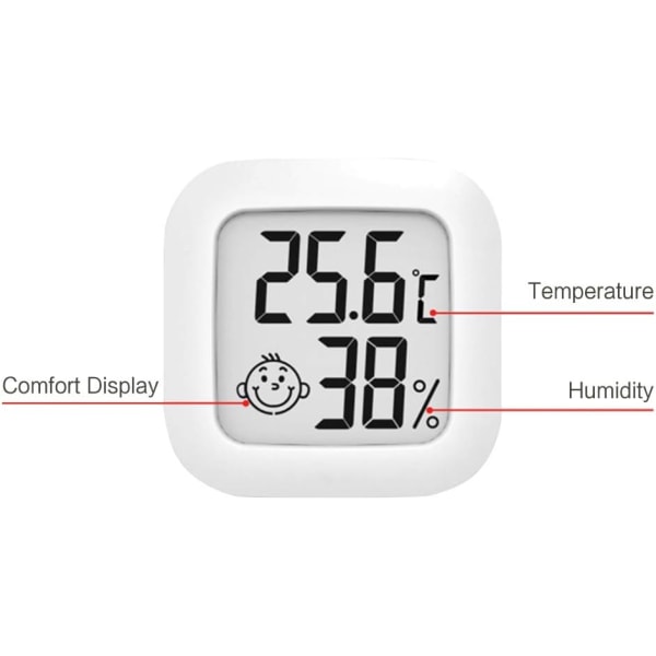 Mini Højpræcision Digital Indendørs Termometer Hygrometer, Temper