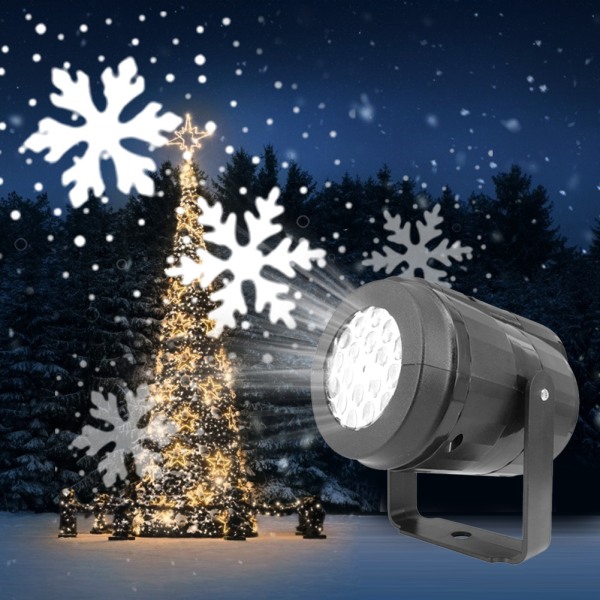 Joulun ulkoilulamppu, korostettu led-lumihiutalelamppu
